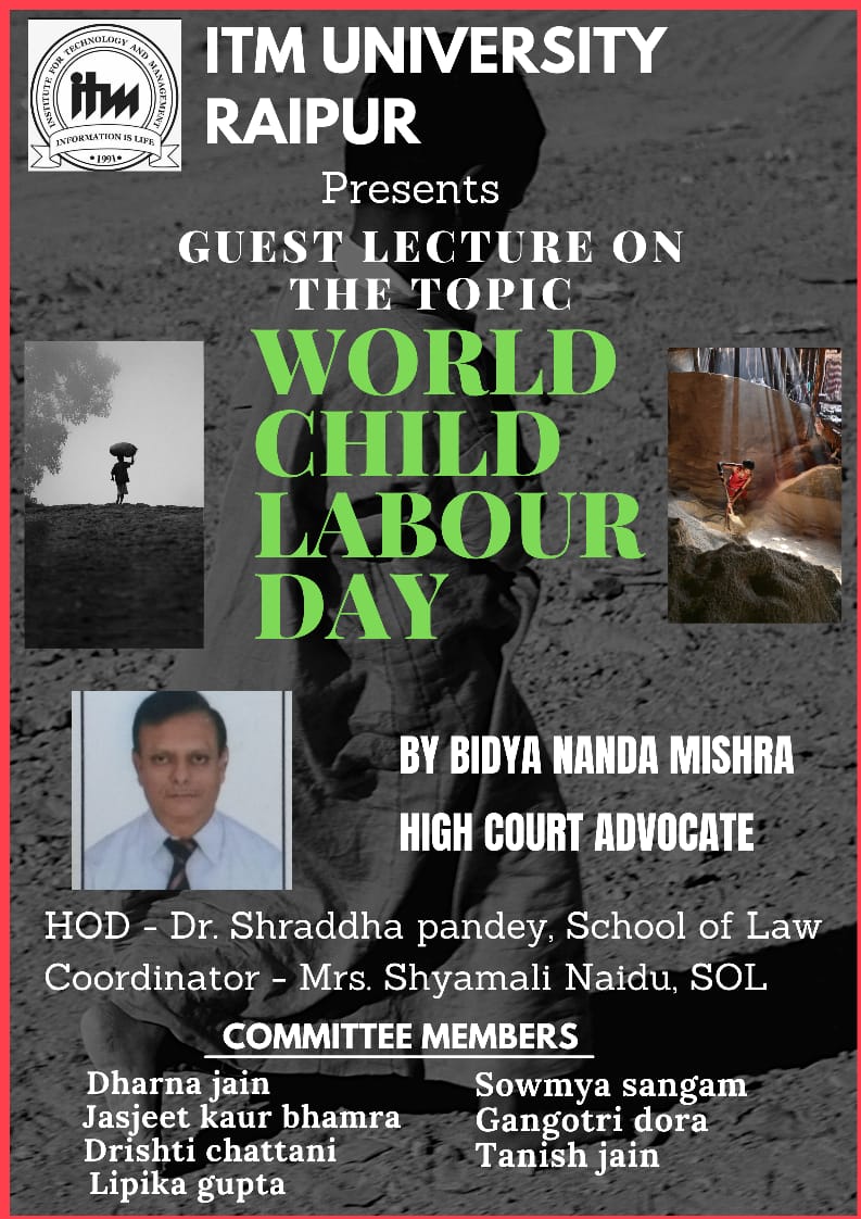 ITM University Celebrated World Day AgainstChild Labour